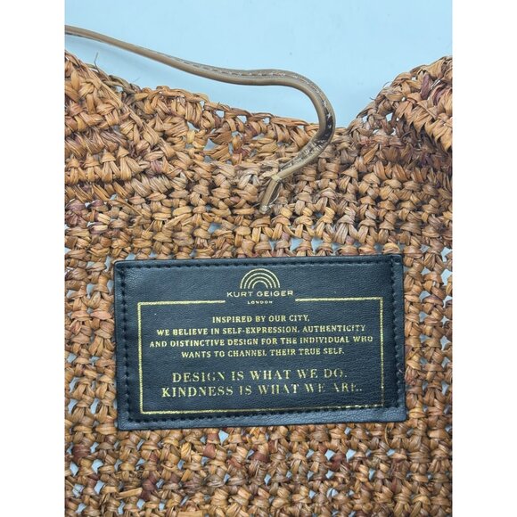 KURT KEIGER London raffia hobo shoulder bag + Dust bag Brown (Defective) - Picture 8 of 10